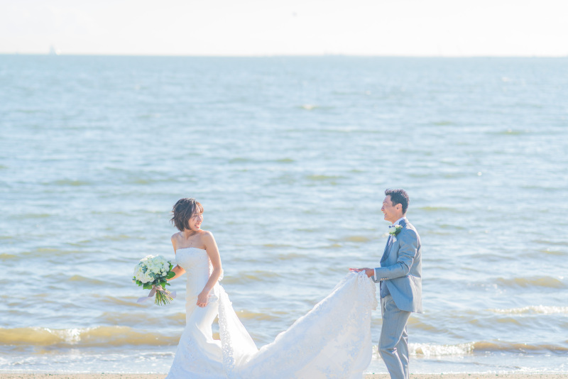 【葛西臨海公園・お台場・城南島・幕張】逆にこれからが穴場な海と公園で叶える爽やかロケーションフォトウェディング《洋装1着》