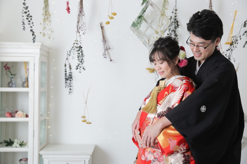 妊娠中だったので優しく着付けてくれました♪