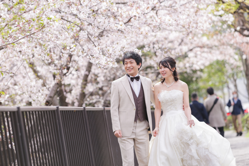 歩きながらのご撮影で自然な表情を