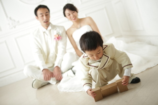 お子様と一緒に撮影