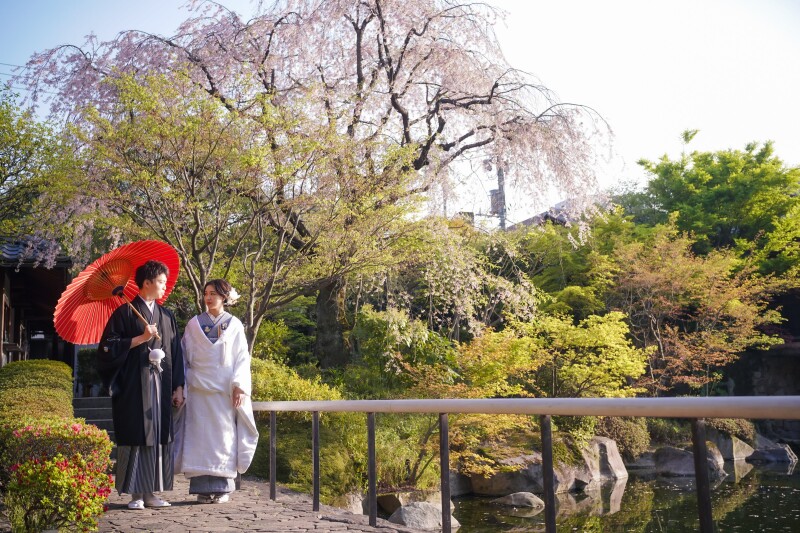 【50カットデータ3日で納品】2月3月に撮影で¥85,000!フォトレイト限定和洋装ロケスタプラン★和庭園ロケ+ドレススタジオ