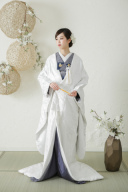 白無垢×紺しぼり★1