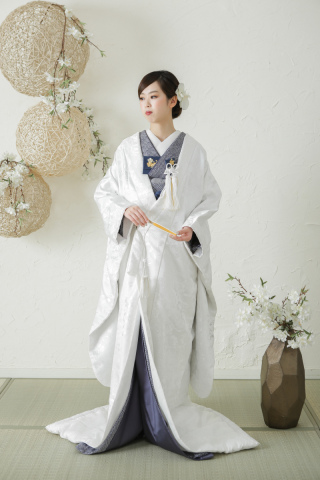 白無垢×紺しぼり★1