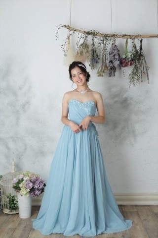 3246　水色エンパイアドレス★取り寄せ品