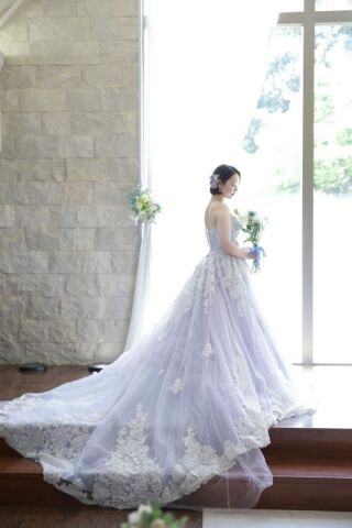 挙式の前撮りでカラードレスと和装撮影♪