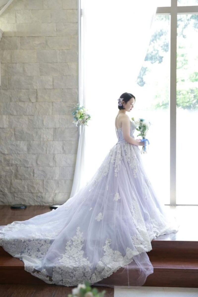 挙式の前撮りでカラードレスと和装撮影♪