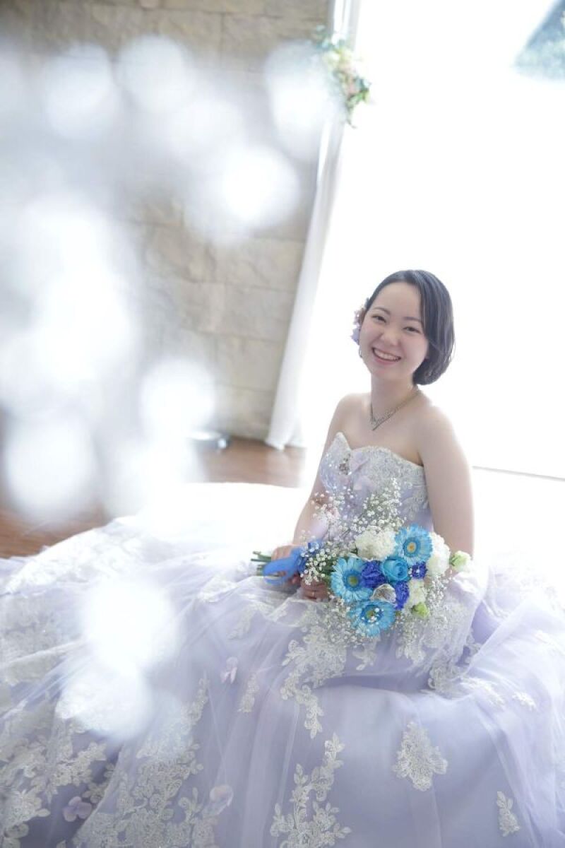 ドレスに合わせたブーケ