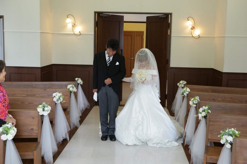 お父様とバージンロード