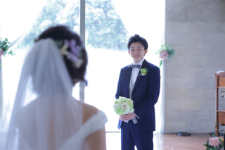 前撮り撮影にてチャペルロケ