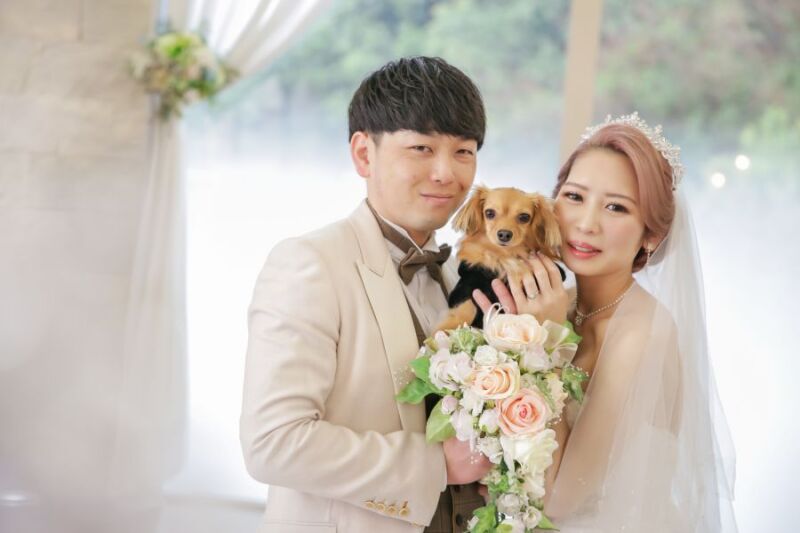 愛犬もおめかしして(^^♪