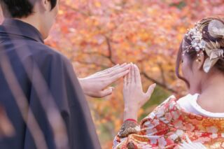 当麻寺で紅葉ロケーション撮影