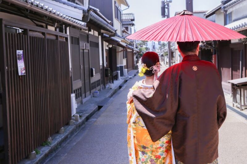 今井町の街並みを