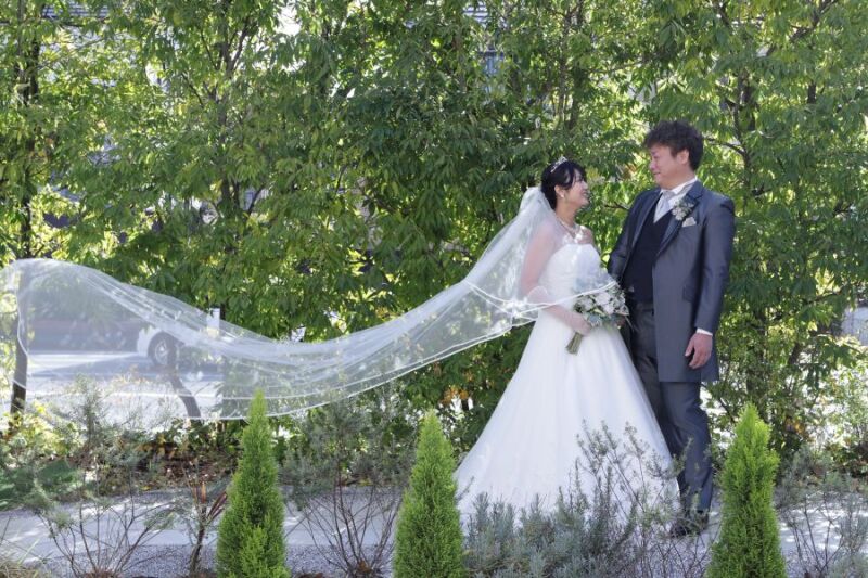 お庭での撮影も♪