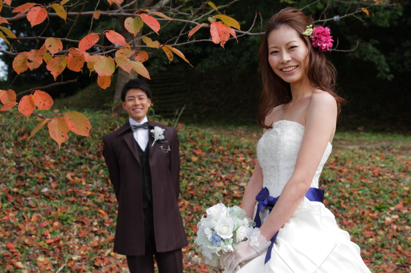 近隣公園で紅葉撮影