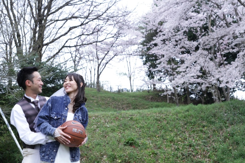 お外でバスケット♪