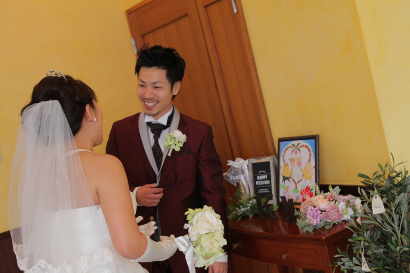 チャペル前のロビーにて