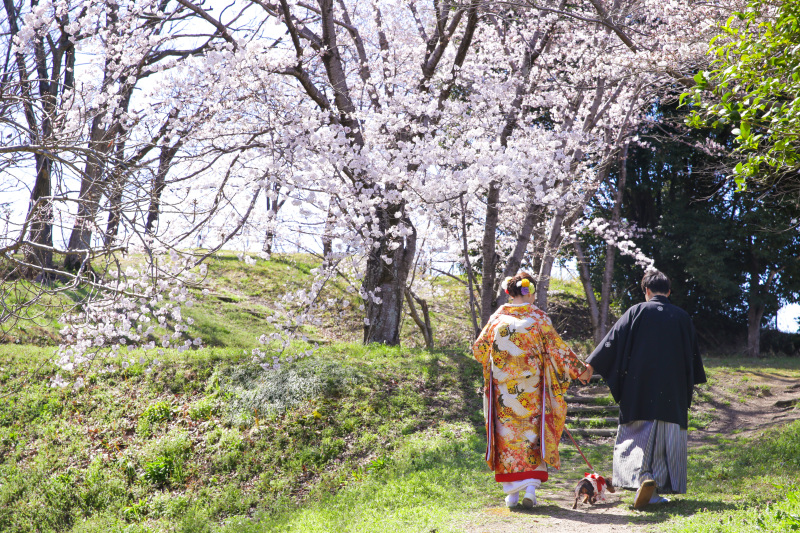 和装に着替えてお散歩へ