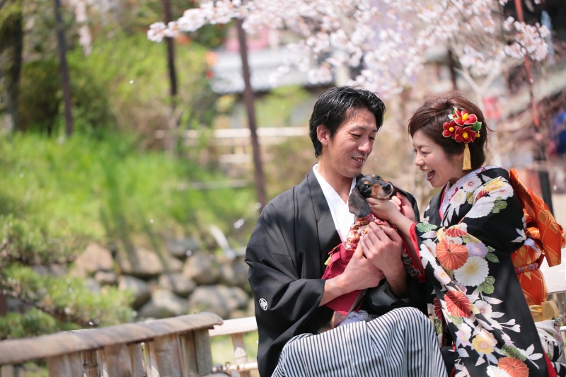 愛犬とロケーション撮影♡