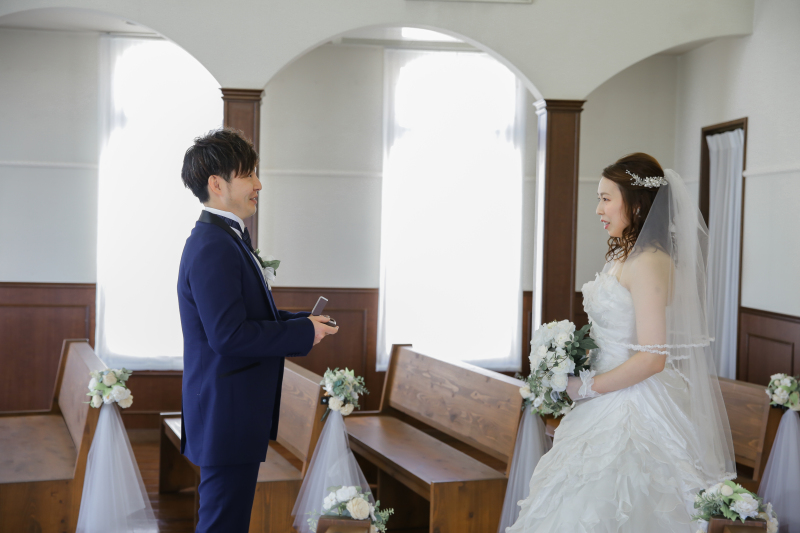 まずはチャペルで洋装撮影
