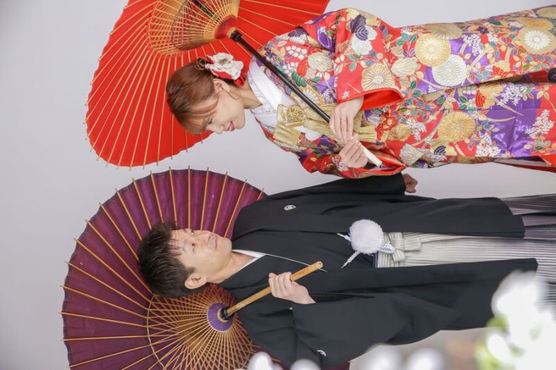 和装スタジオとドレスチャペルで、データもアルバムも残せる特別プラン♪
