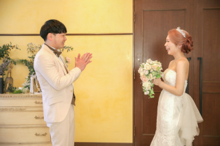 CLAIRE奈良店(チャペルクレール)_ドレス(スタジオ/階段/チャペル前/中庭テラス)