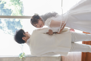 CLAIRE奈良店(チャペルクレール)_ドレス(スタジオ/階段/チャペル前/中庭テラス)