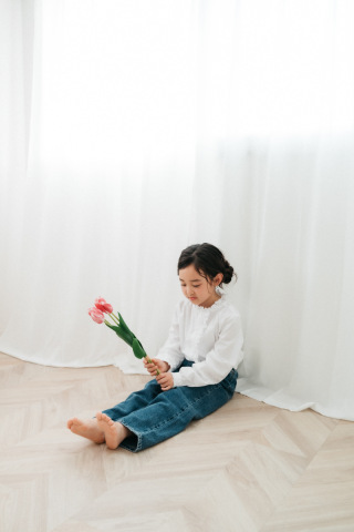 キッズ≪デニム・フリルシャツ≫ 