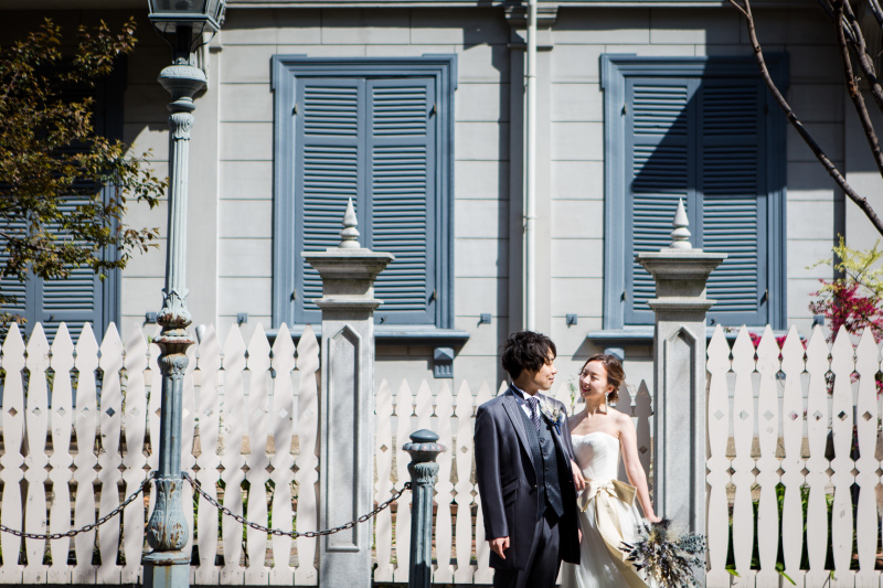 旧居留地らしい建物の前で♡