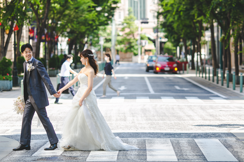 神戸らしい町並みで