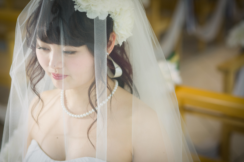 ベールをつけて・・・