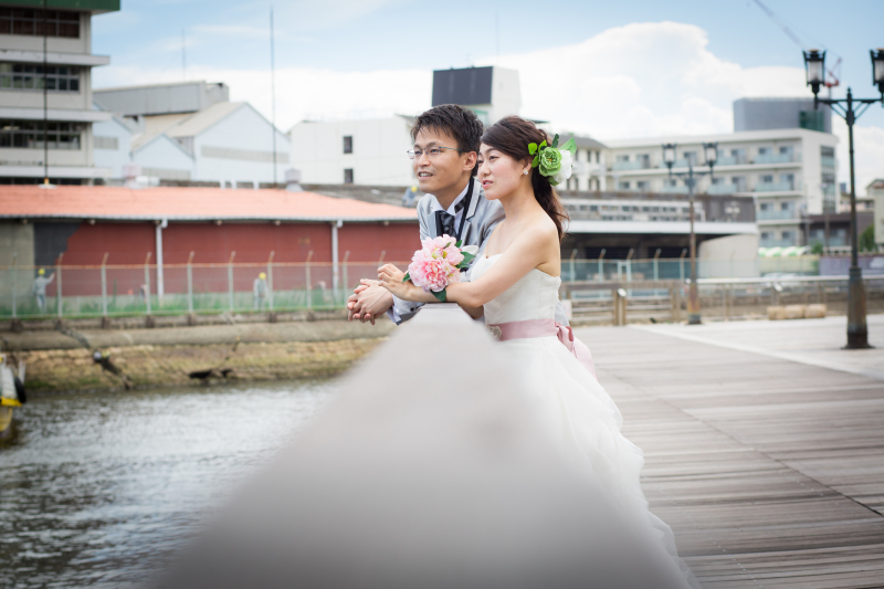 サッシュベルトをプラスしてプチお色直し