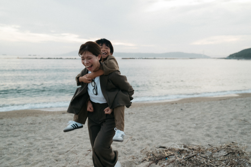 おんぶショット♪