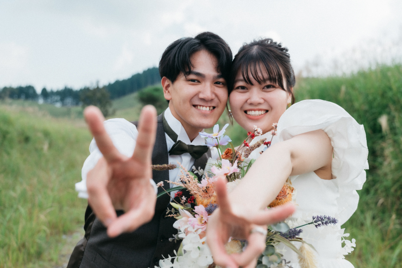 結びはピース♡