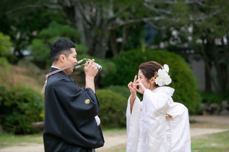 ご新郎様目線のご新婦様ショット♡