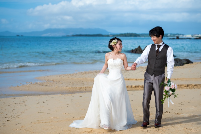 沖縄らしくビーチフォト