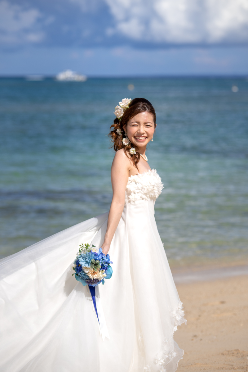 お花でリゾートらしさを演出