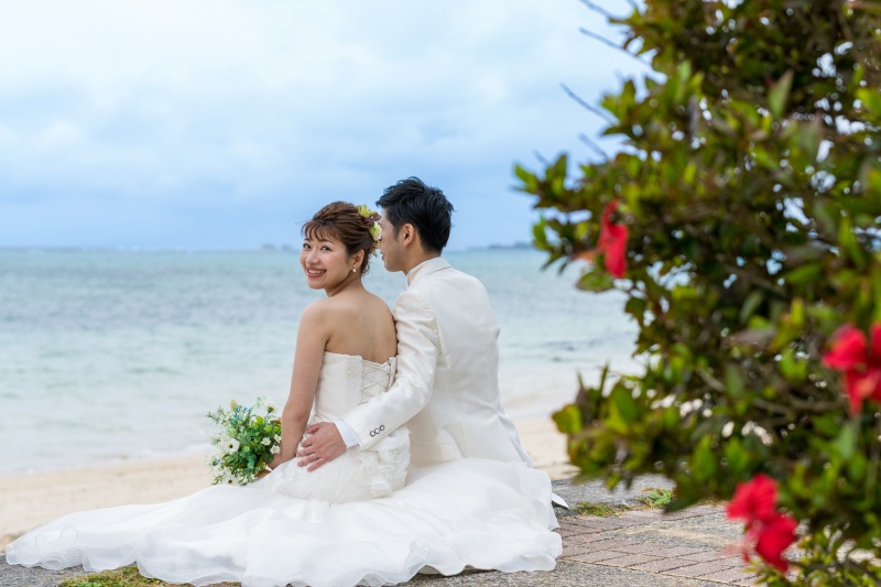 ハイビスカスと緑