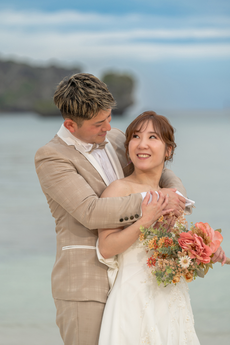 サンゴの恩納村でビーチフォト