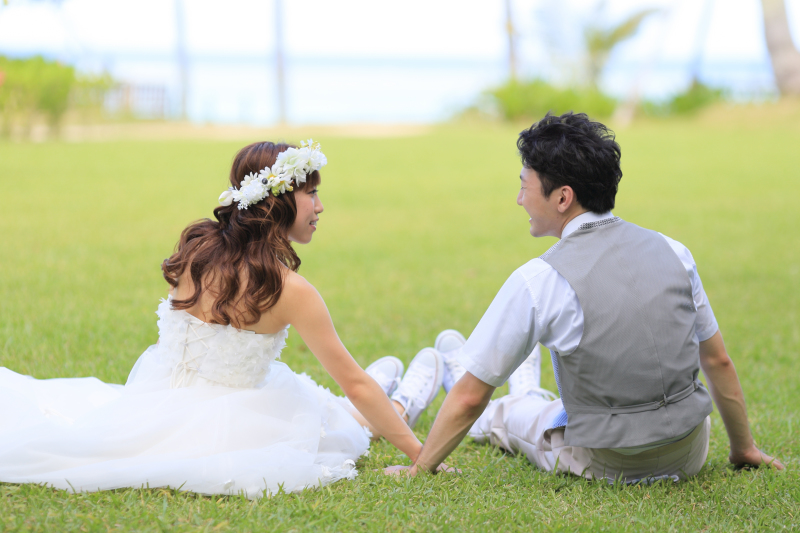 おそろいスニーカーもさりげなく