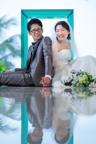 雨模様のチャペルフォト