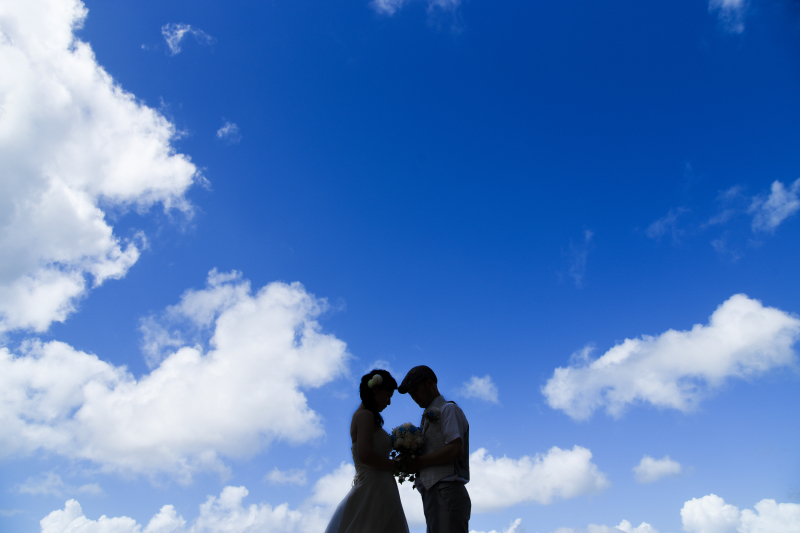青空とふりそそぐ陽の下で