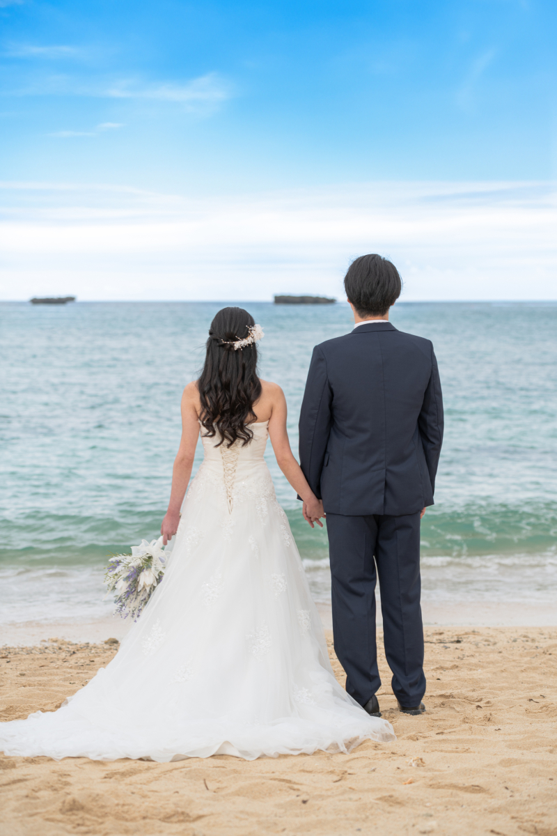 サンゴの恩納村でビーチフォト