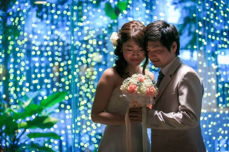 光のカーテンに包まれて