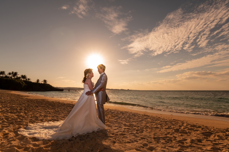 淡いオレンジの空