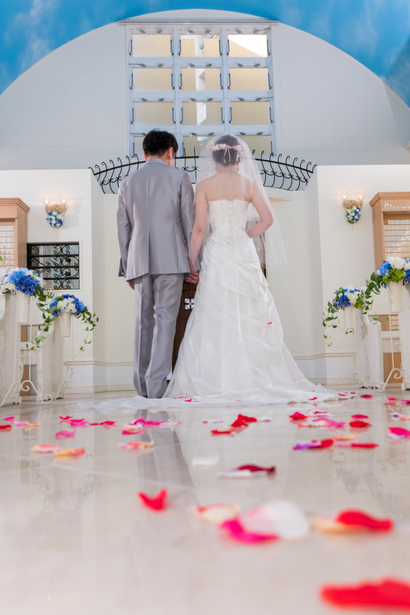 幸せのフラワーシャワー