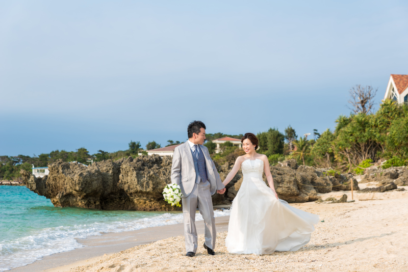 ビーチでお散歩