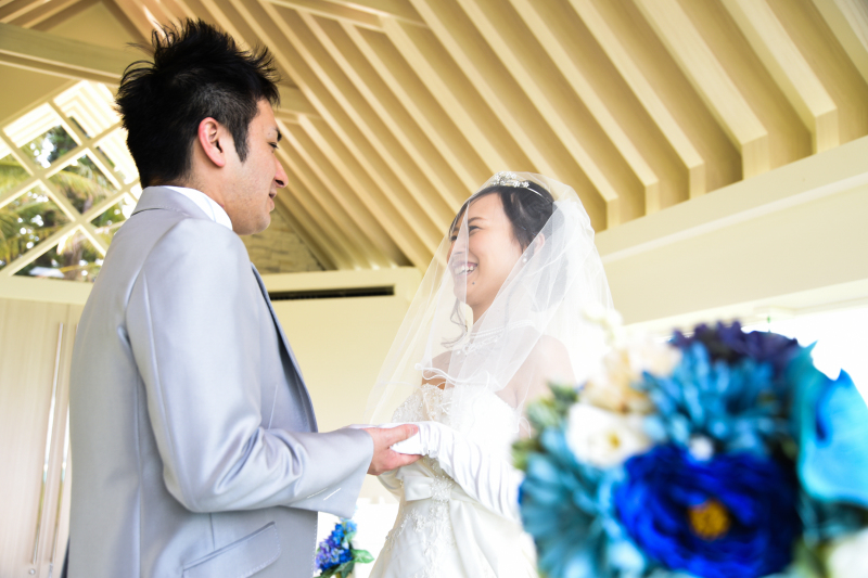 チャペルではウエディングドレスで