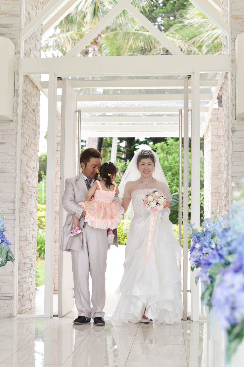 お子様とチャペル入場