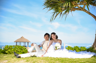 海と空の青を満喫して