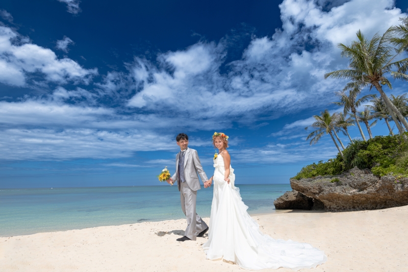 ビーチでお散歩